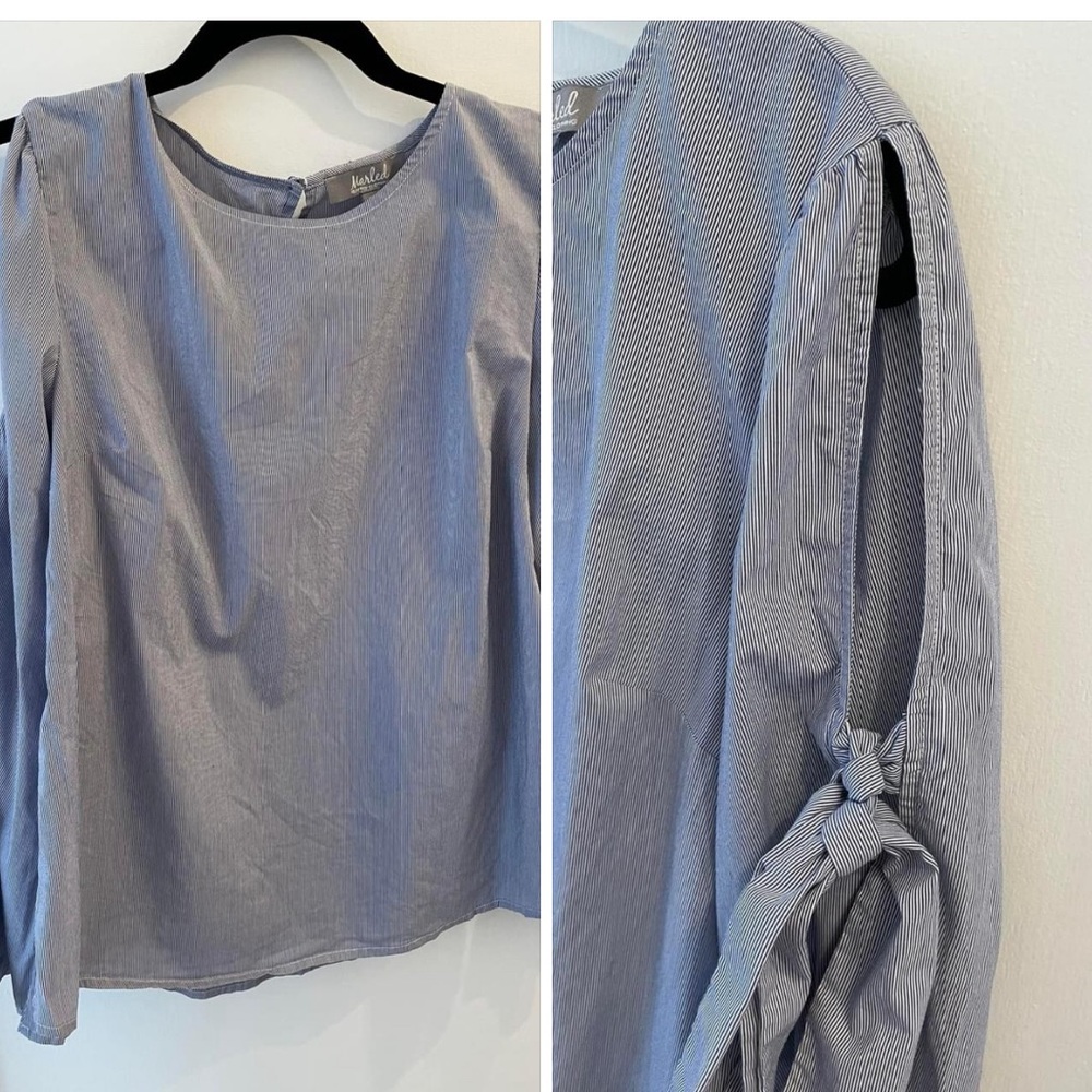 EUC open arm blouse by Marled with ties on the sleeves, sz. M